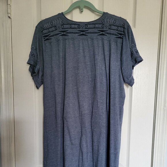 Johnny Was Davis Drape Tunic Floral Embroidered A Line Flair Tunic Dress - Picture 3 of 4